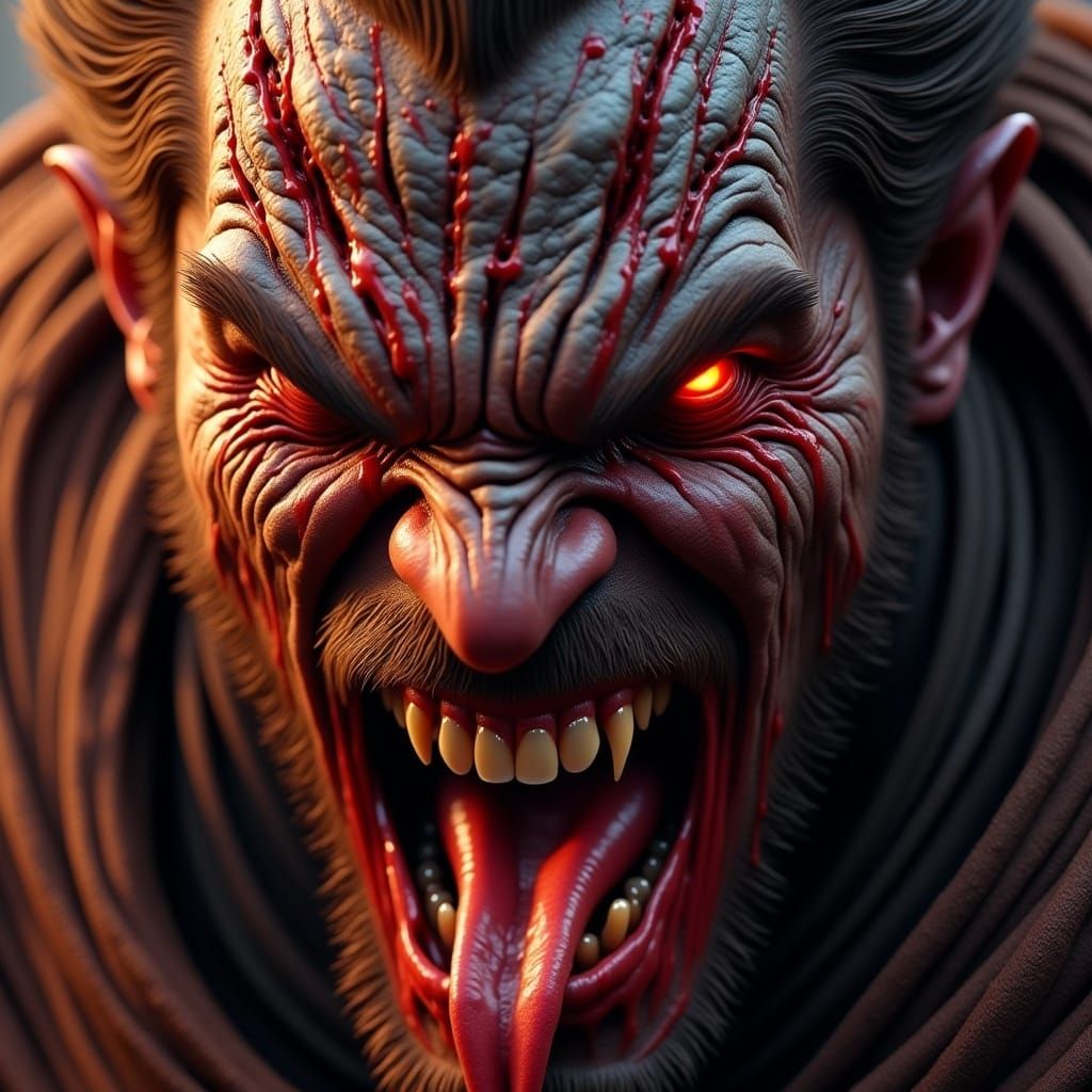 Wrath: A Face Consumed by Rage