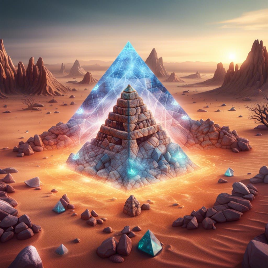 Crystal Pyramid in a Diamond Desert