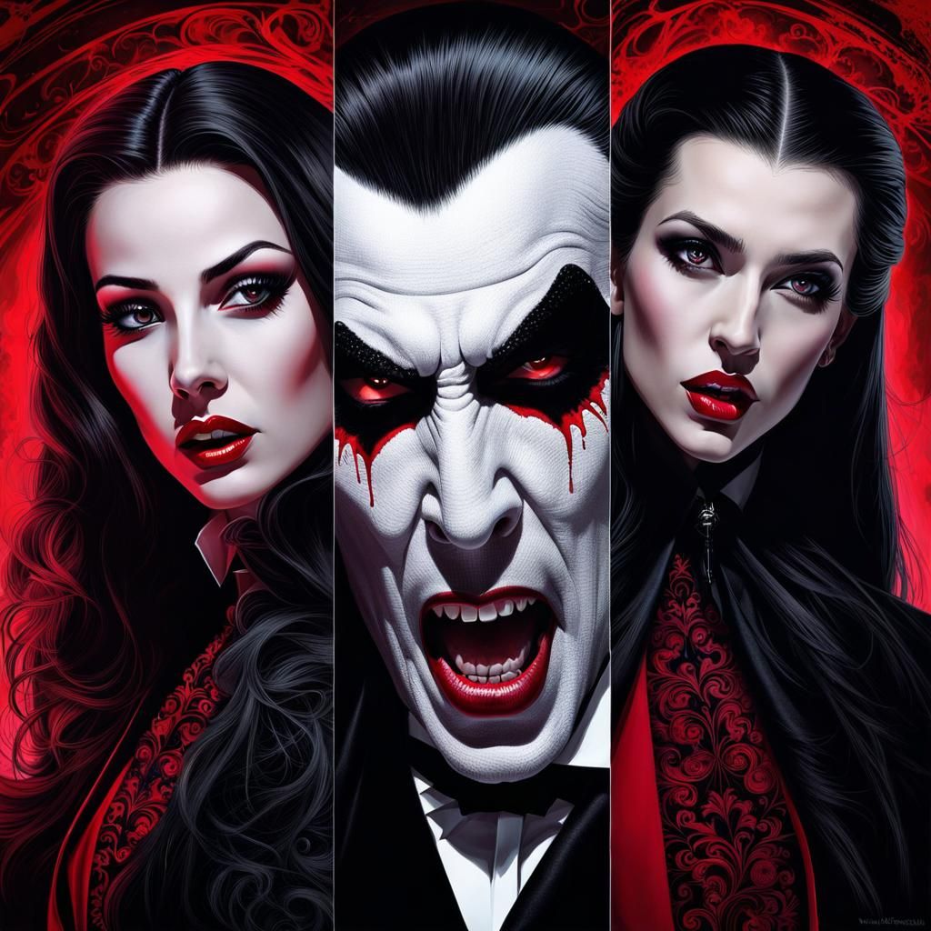 Dracula, Mina and Lucy.