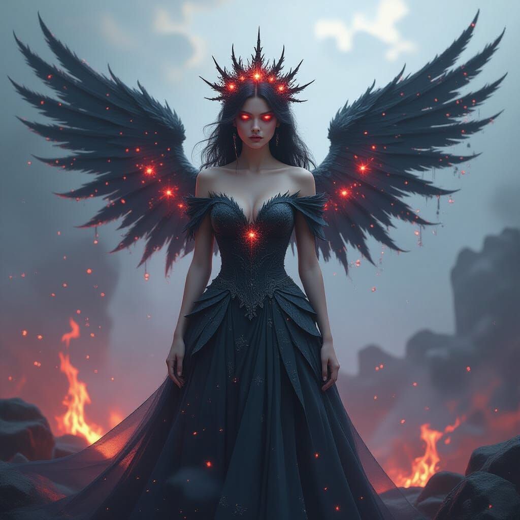 Celestial Decay Princess in Hyperrealistic Fantasy Style