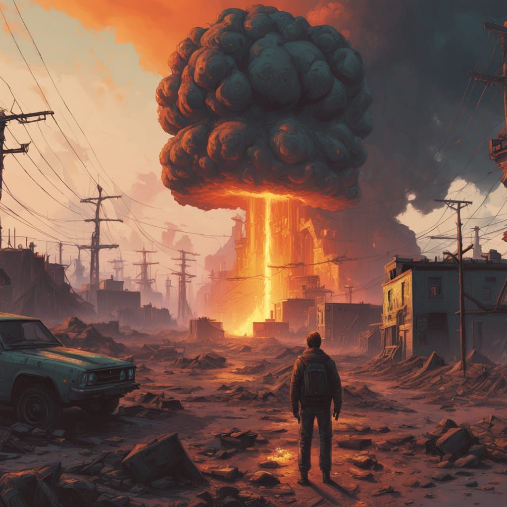 Epic Dystopian Apocalypse in Hyper-Realistic Digital Paintin...