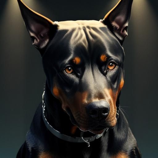 Three Powerful Dog Breeds in a Cinematic Film Still