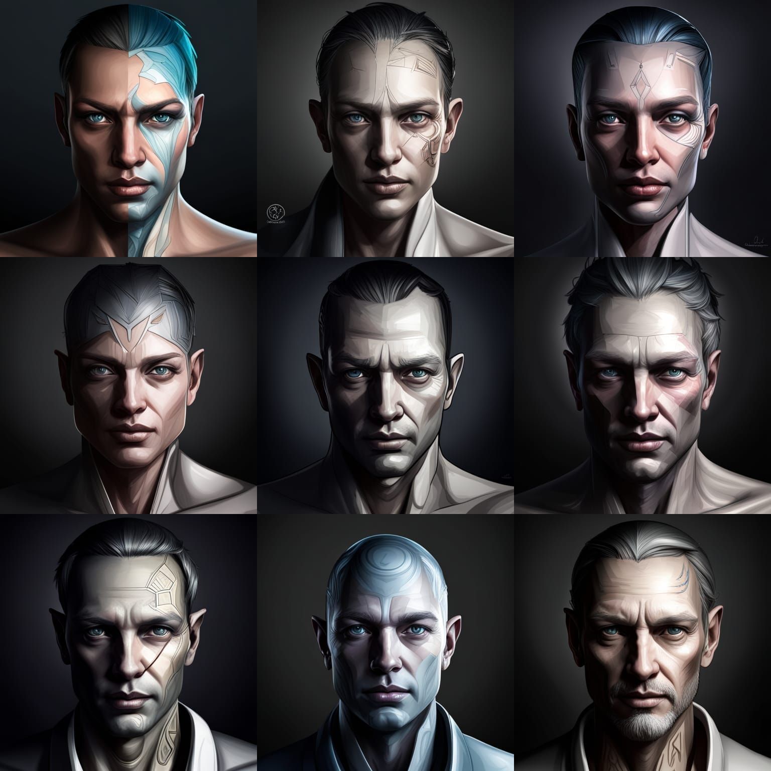 O'Keefe Style Portrait: Human AI Sociology Teacher