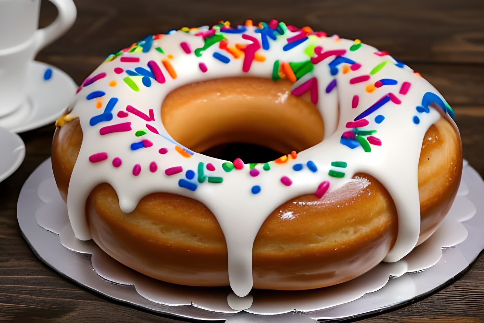 Hyperrealistic Donut Cake: Delicious 8K Cake Art