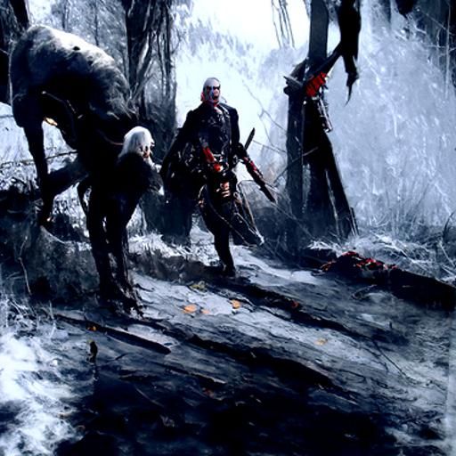 The Witcher: A Dark Fantasy Horror Illustration