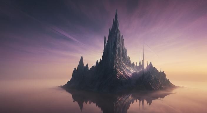 Surreal Entity in Dreamlike Landscape