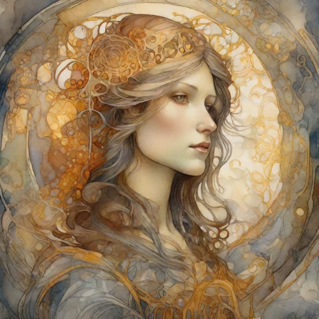 Whispers of Ancient Magic, Dark Fantasy Portrait