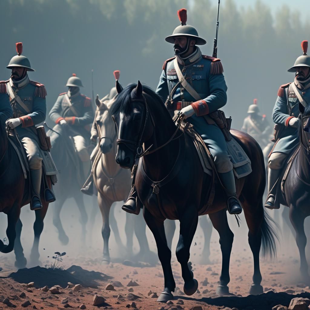 Confederate Army Victory in Academic Art Style