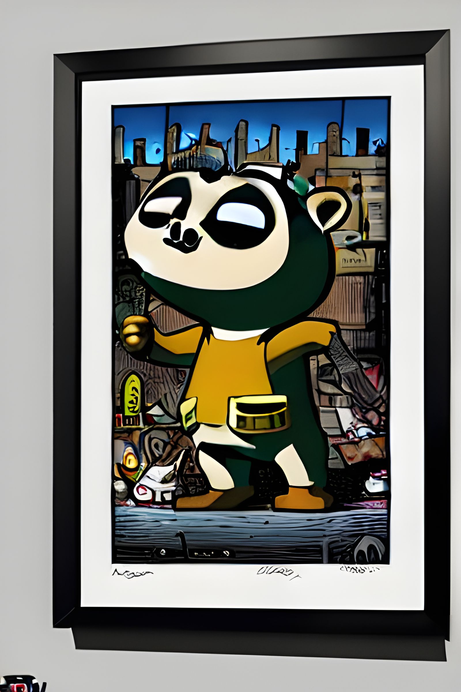 Tom Nook Portrait in Street Art Style