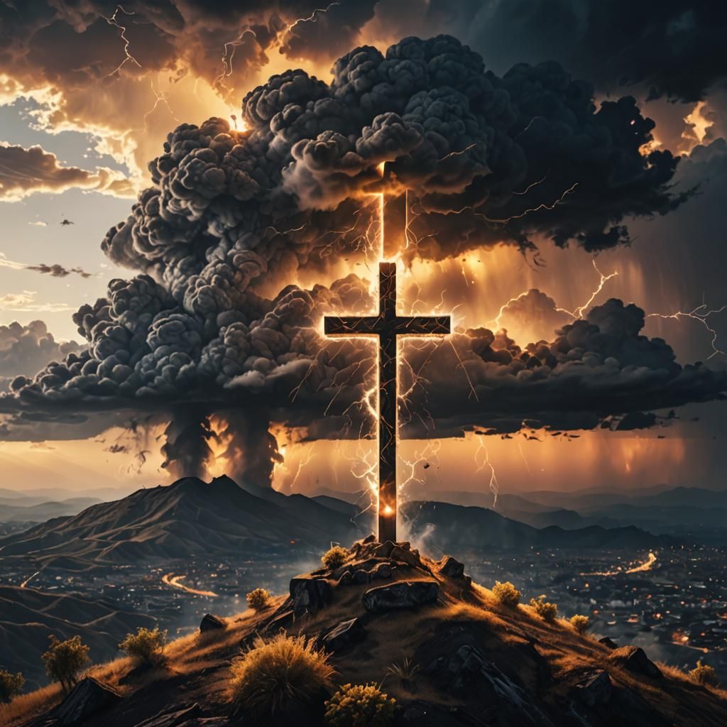 Smoke Cross on Barren Hill at Twilight