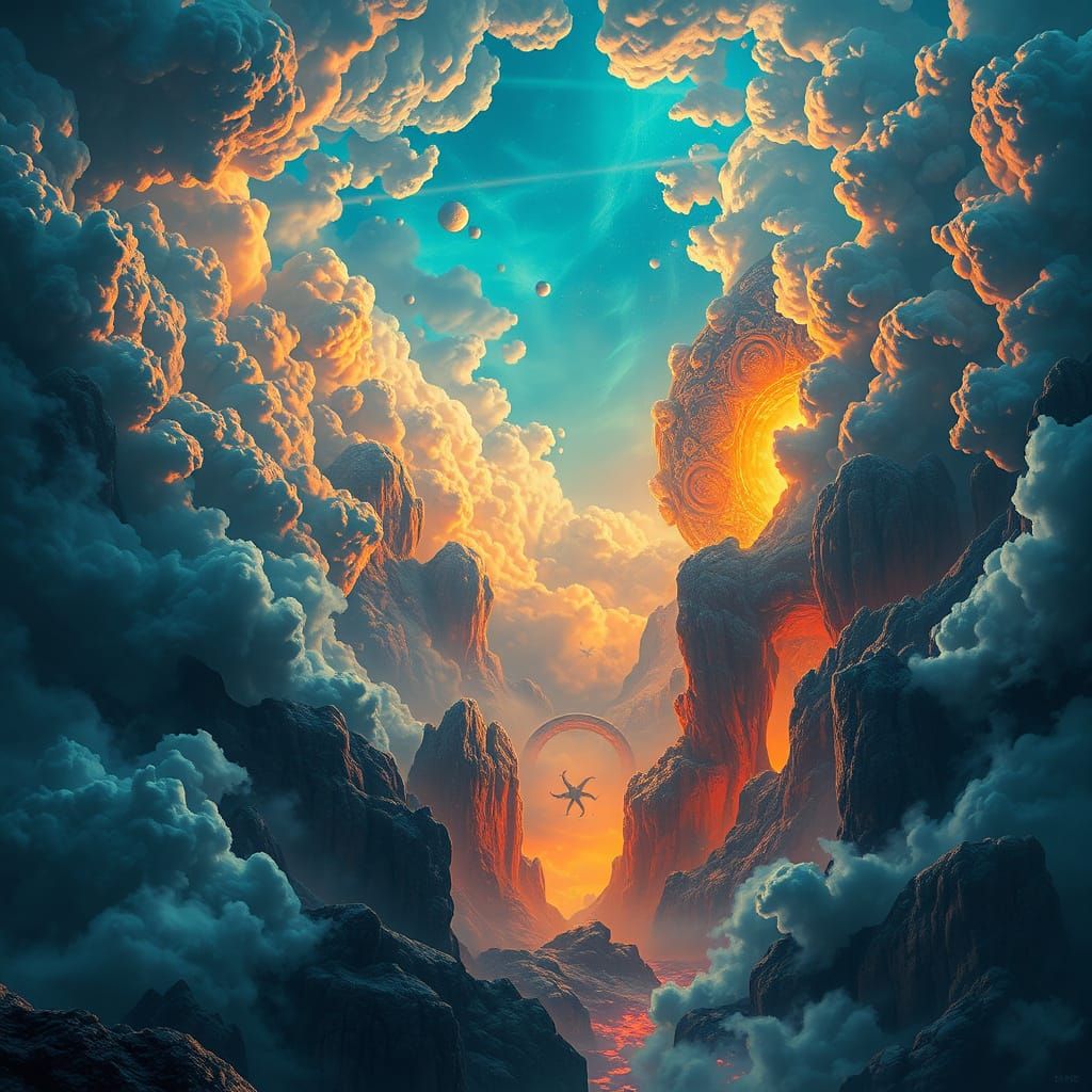 Surreal Fantasy Realm Converges Heaven and Earth in Vibrant ...