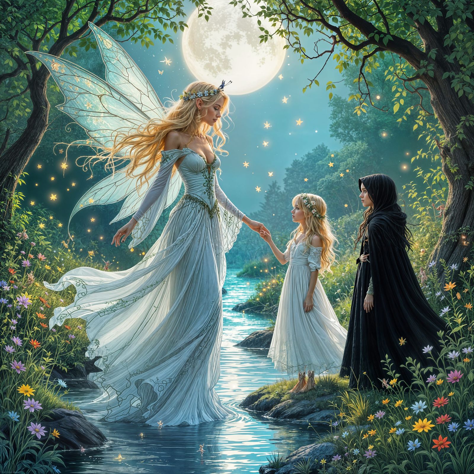Enchanted Fairy Party in Forest with Dancing Fairy