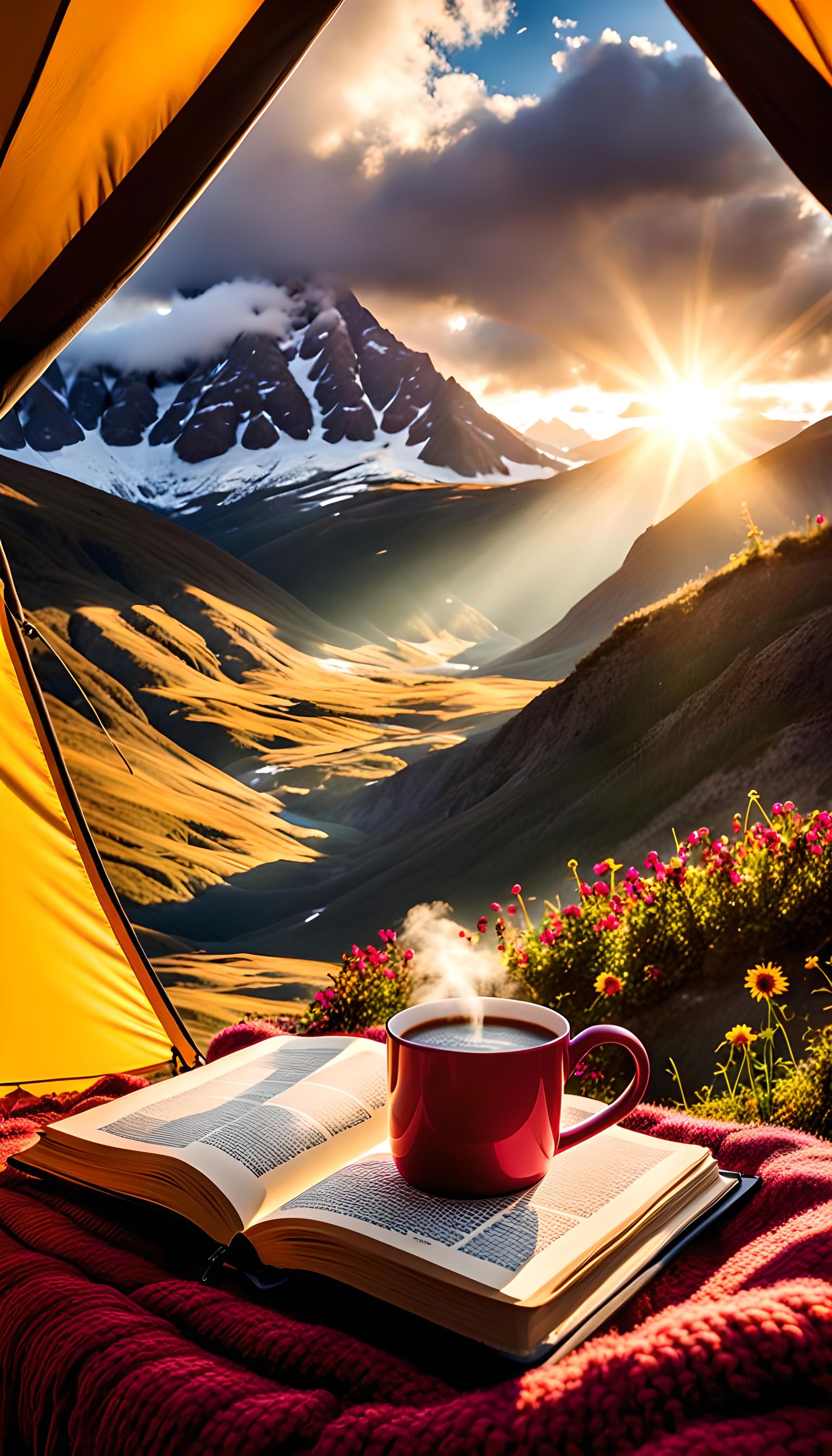 Scenic Sunrise Coffee Break: Adventure Photography