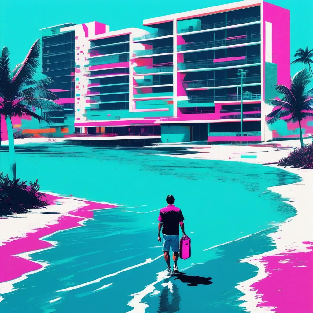 Tommy Vercetti in Miami: Vaporwave Concept Art