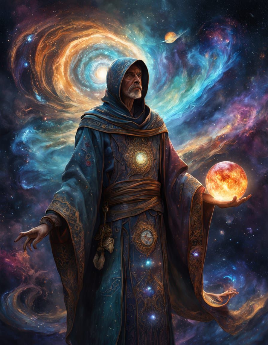 Celestial Cartographer Mapping Galaxies with Stardust Brushe...