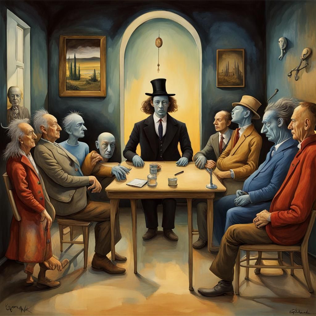 Surreal Dreamscape in Deep Color: A Fantasy Art Piece