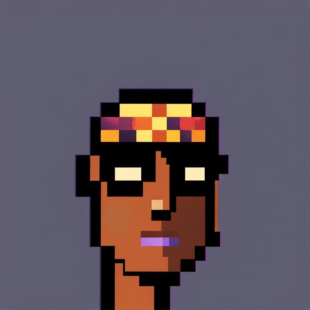 Vibrant 8-bit Pixel Art Game Character