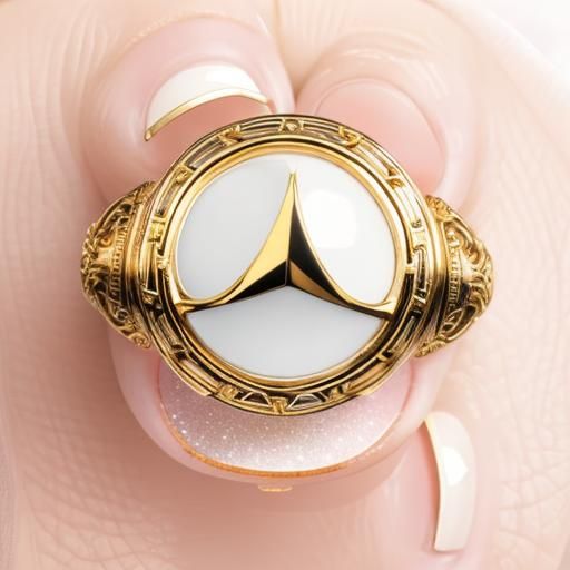 Art Deco Nail Salon Logo with Chic Knot