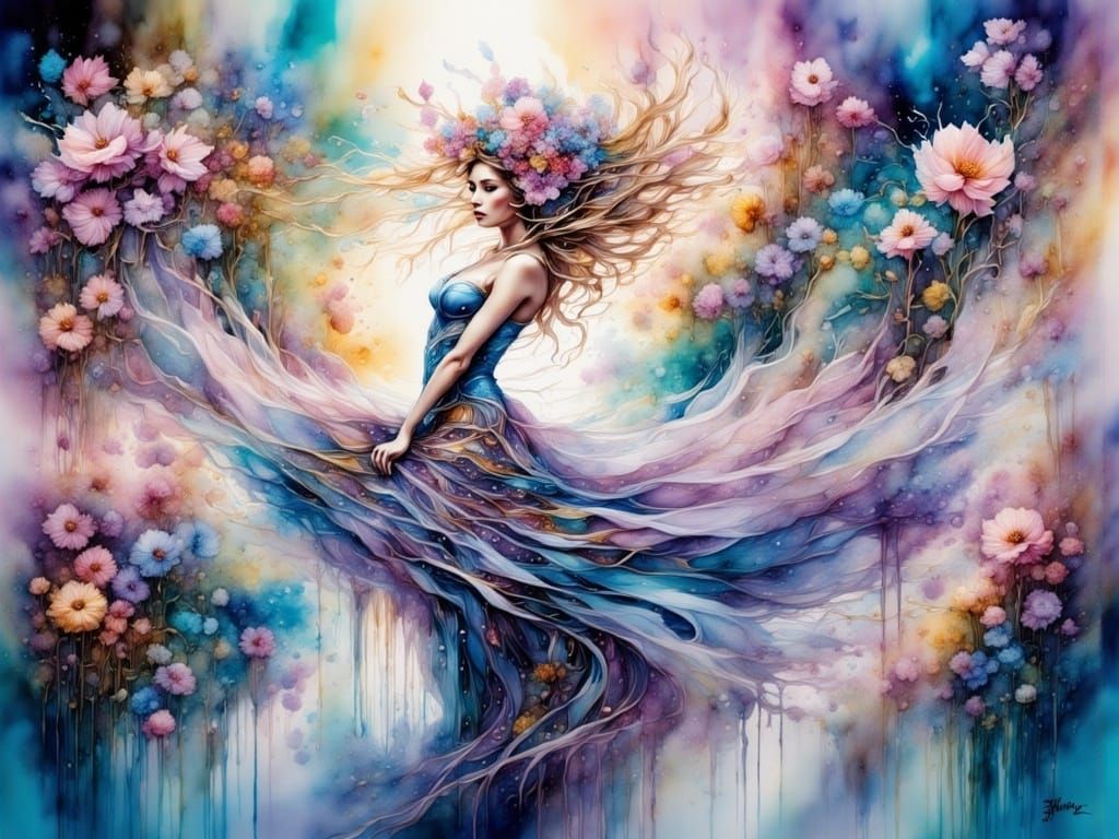 Ballet Dancer in Motion as Post-Impressionistic Art