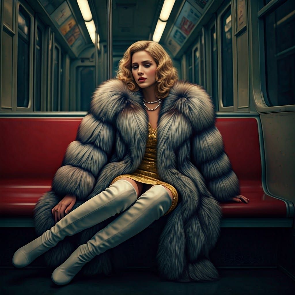 Elegant Noblewoman Struggles in Paris Subway