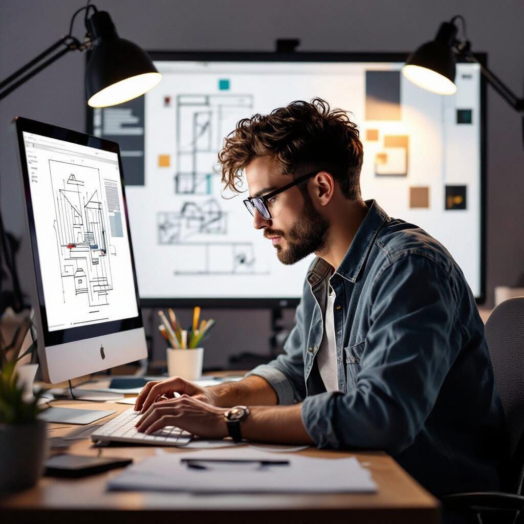 Designer at Work: Laptop & Tablet Concept Art