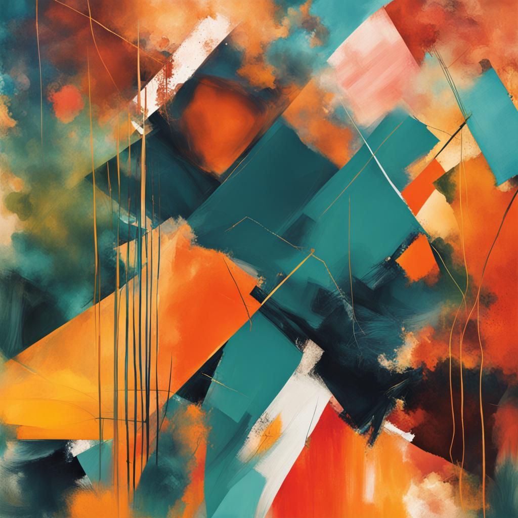 Sustainable Living Tips: Abstract Art in Complementary Color...