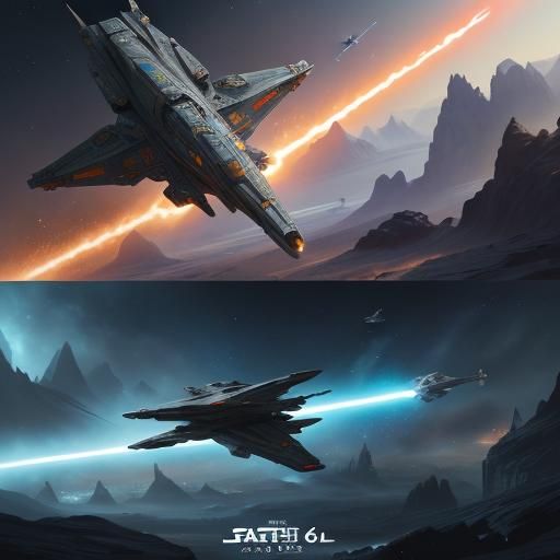 Epic Star Wars Style Space Battle in 4K