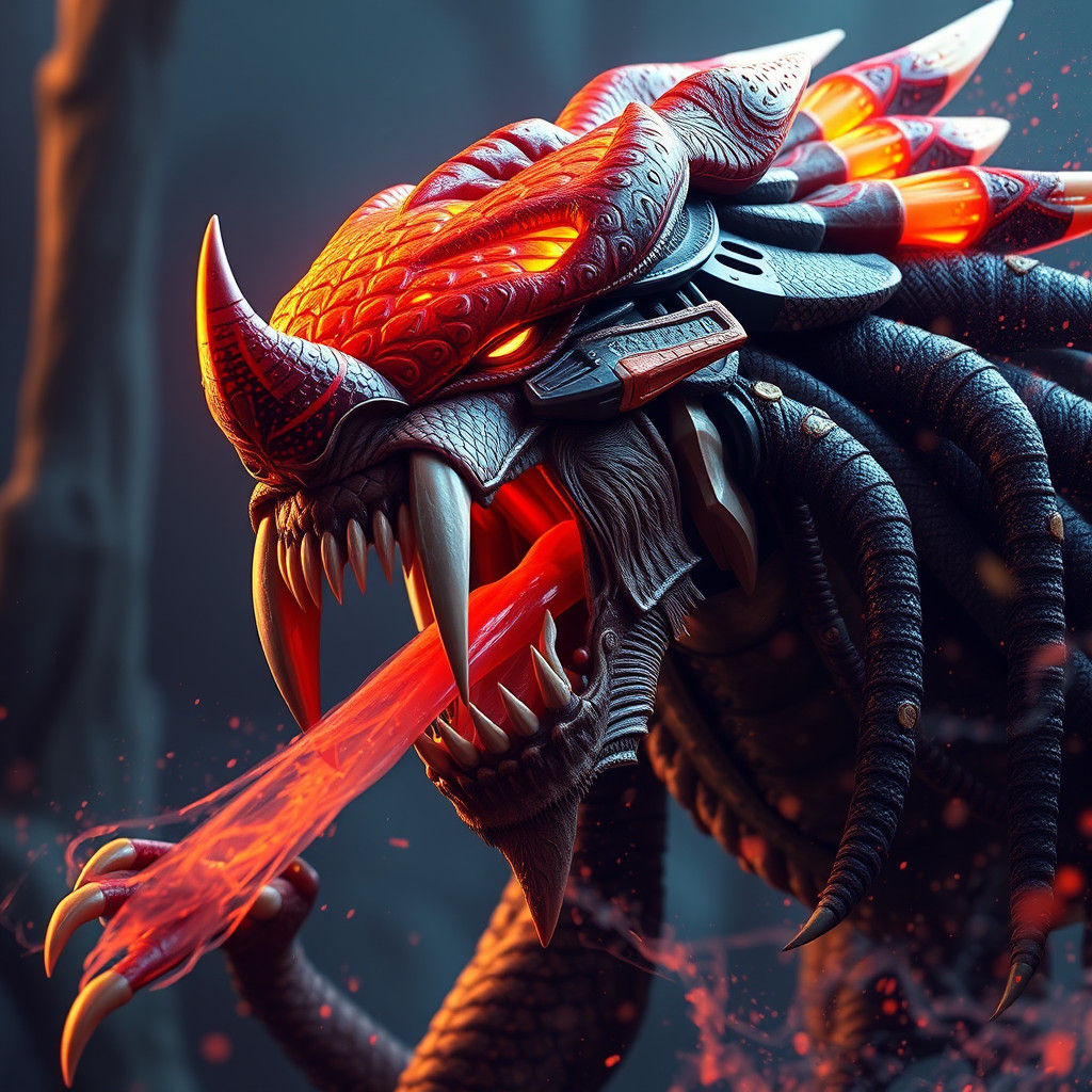 Fantastical Animal Predator in Detailed Matte Painting