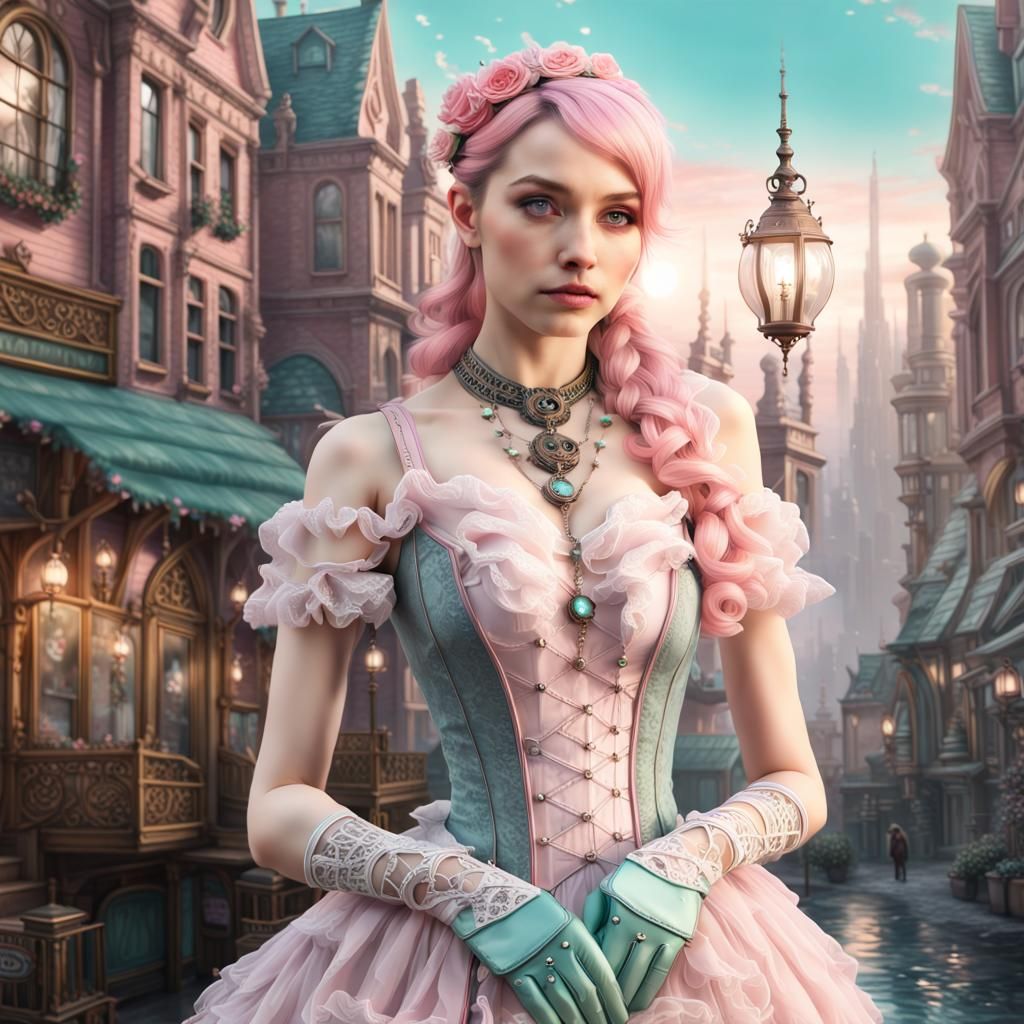Fairycore, steampunk maiden.
