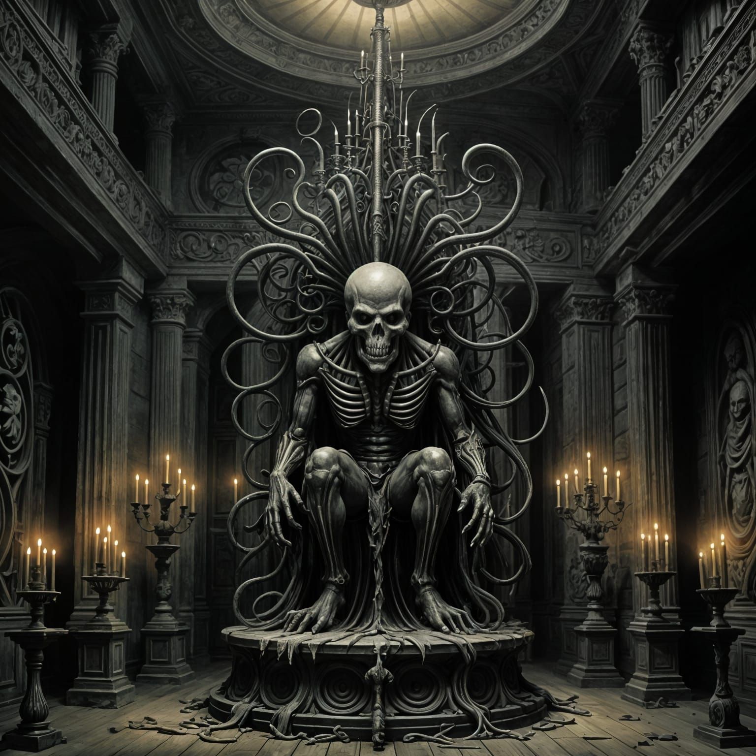 Eerie Opera House at Dusk