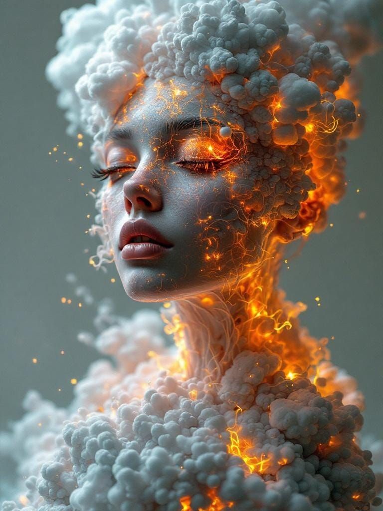 In Heat Vaporization a Man Sighs and a Woman Clad in Sublimely Wrought Mayhem Knows She Isn't Real