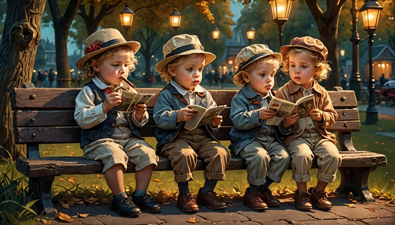 Babies Behaving Badly: A Matte Painting
