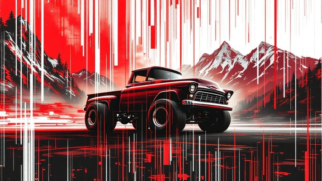 Cyberpunk Monster Truck in Digital Art