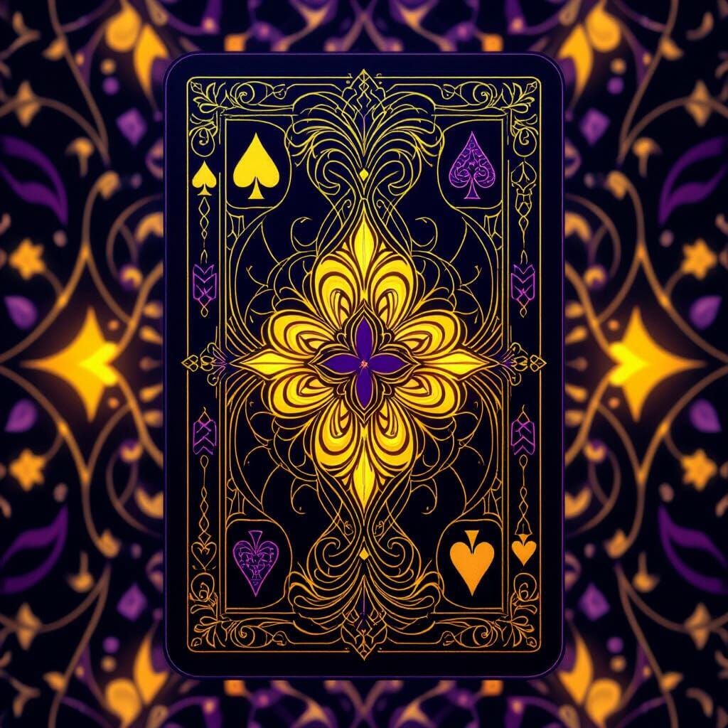 Dark Fantasy Art Deco Playing Card Back