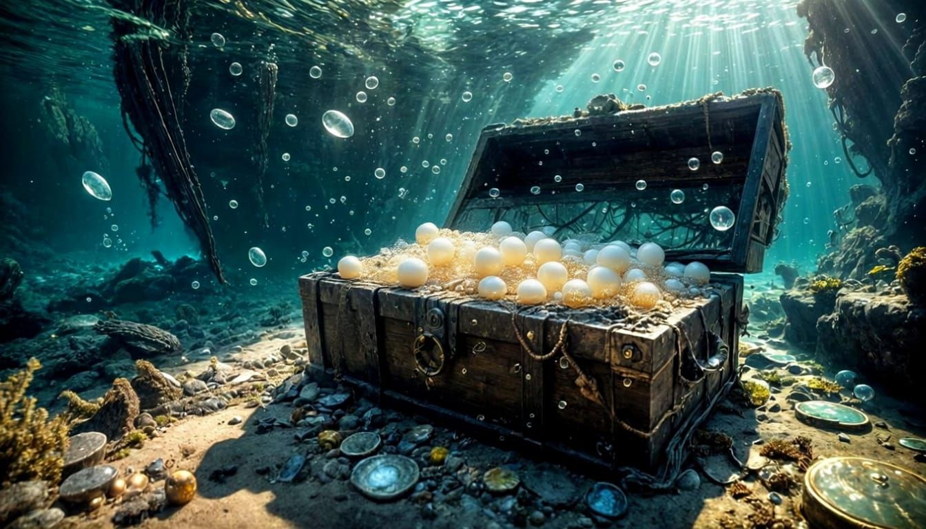 Sunken Treasure Chest in Shipwreck's Hull