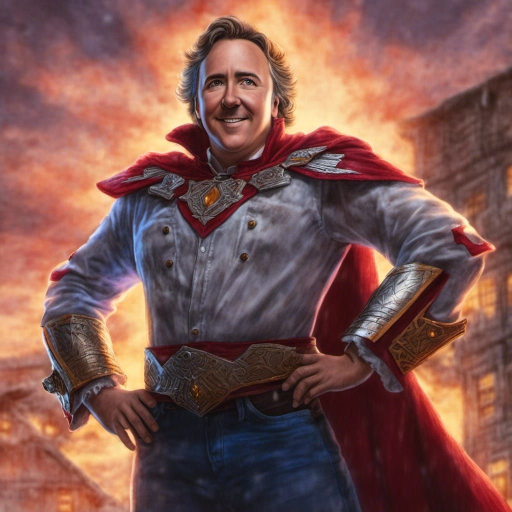 Comic Book Hero Drawing in Detailed Style