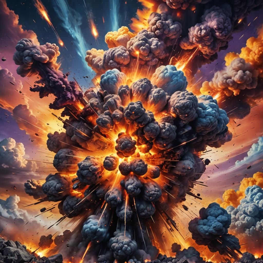 Apocalyptic Nuclear Explosions in Hyper-Realistic Digital Ar...