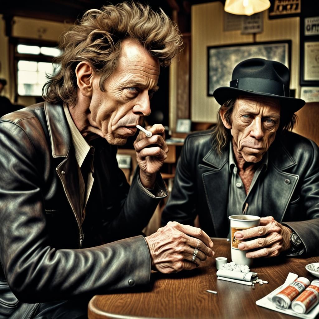 Hyperrealistic Coffee and Cigarettes Still Life