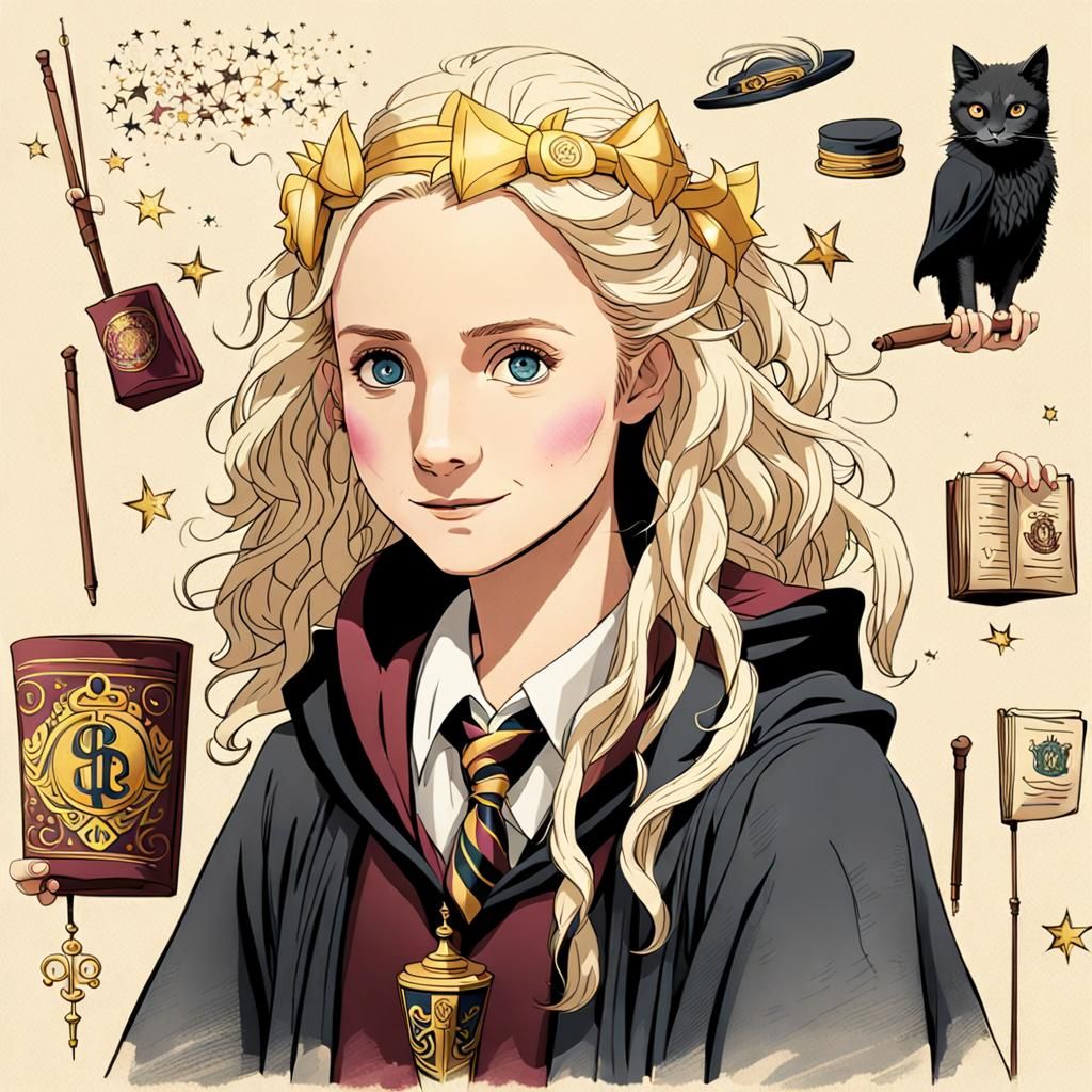 Luna Lovegood: Hogwarts Student in 3D Digital Art