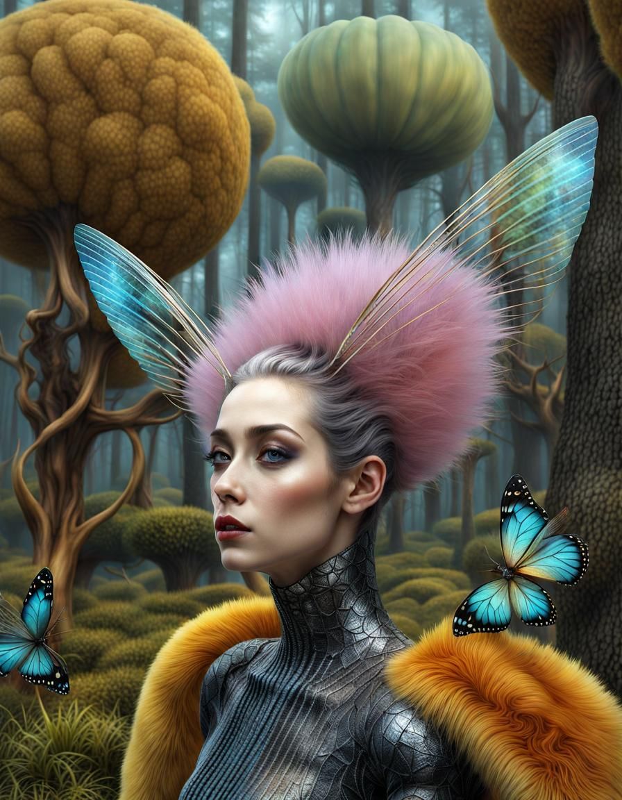 Surreal Alien Pets in a Magical Landscape