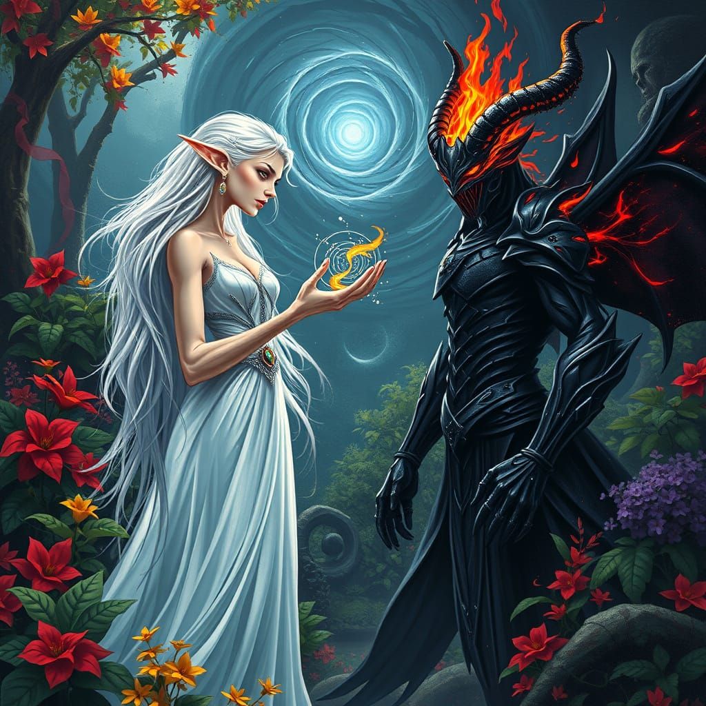 Ethereal Queen Elandra Summons Ancient Magic in Enchanted Fo...