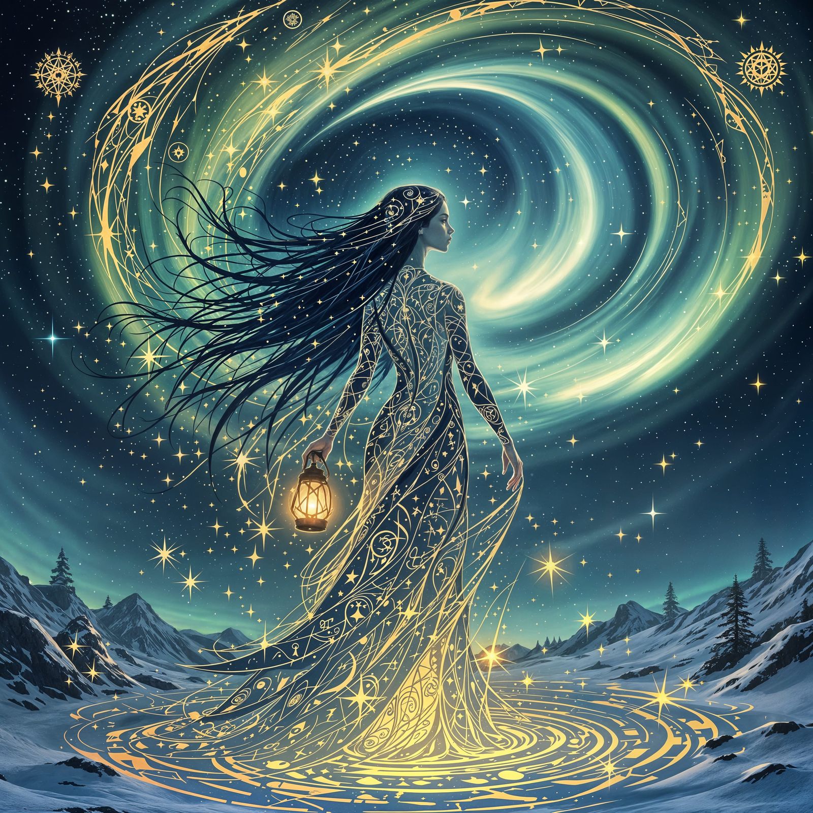 Cosmic Goddess of Ancient Nordic Wisdom