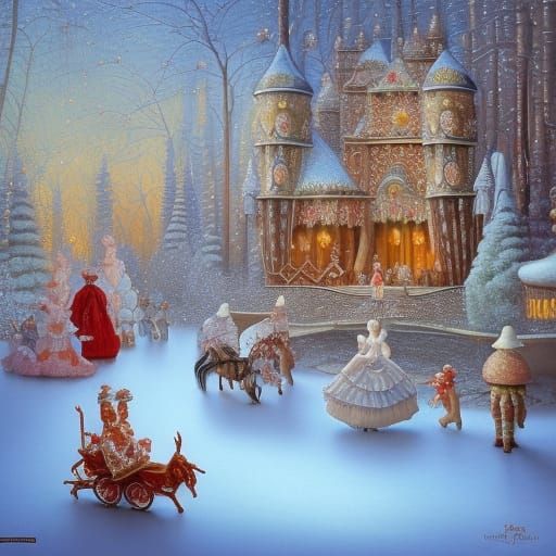 Nutcracker Ballet in Dreamy Impressionist Style