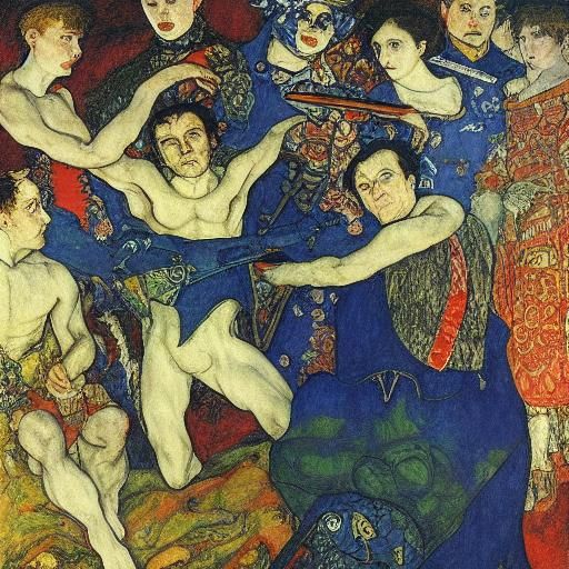 Vampires Light Hearts by the Sea: Surreal Art