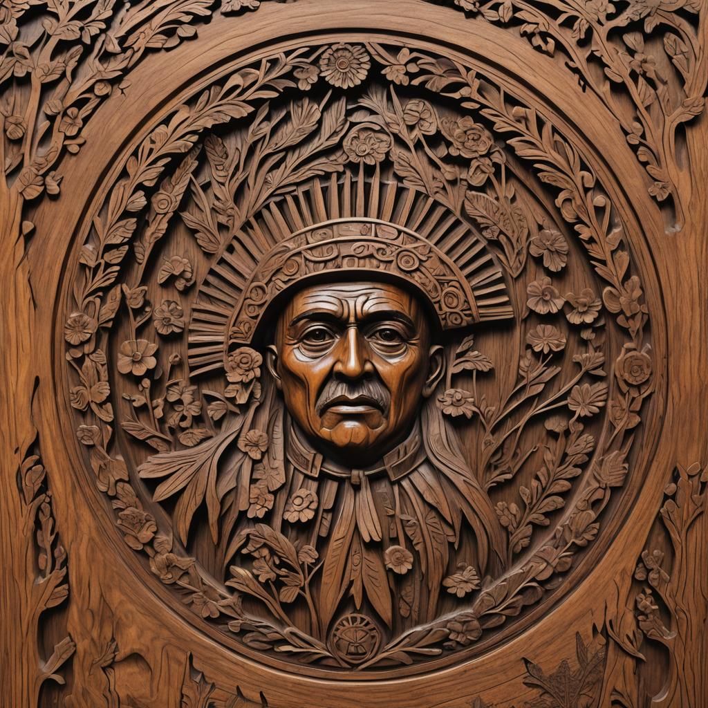 Creosote Wood Carving Celebrating New Mexico