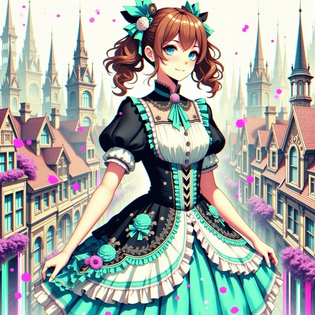 Dreamy Stylized Portrait with Soft Lighting