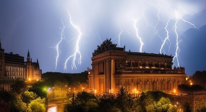 Epic Lightning Storm in Photorealistic Fantasycore
