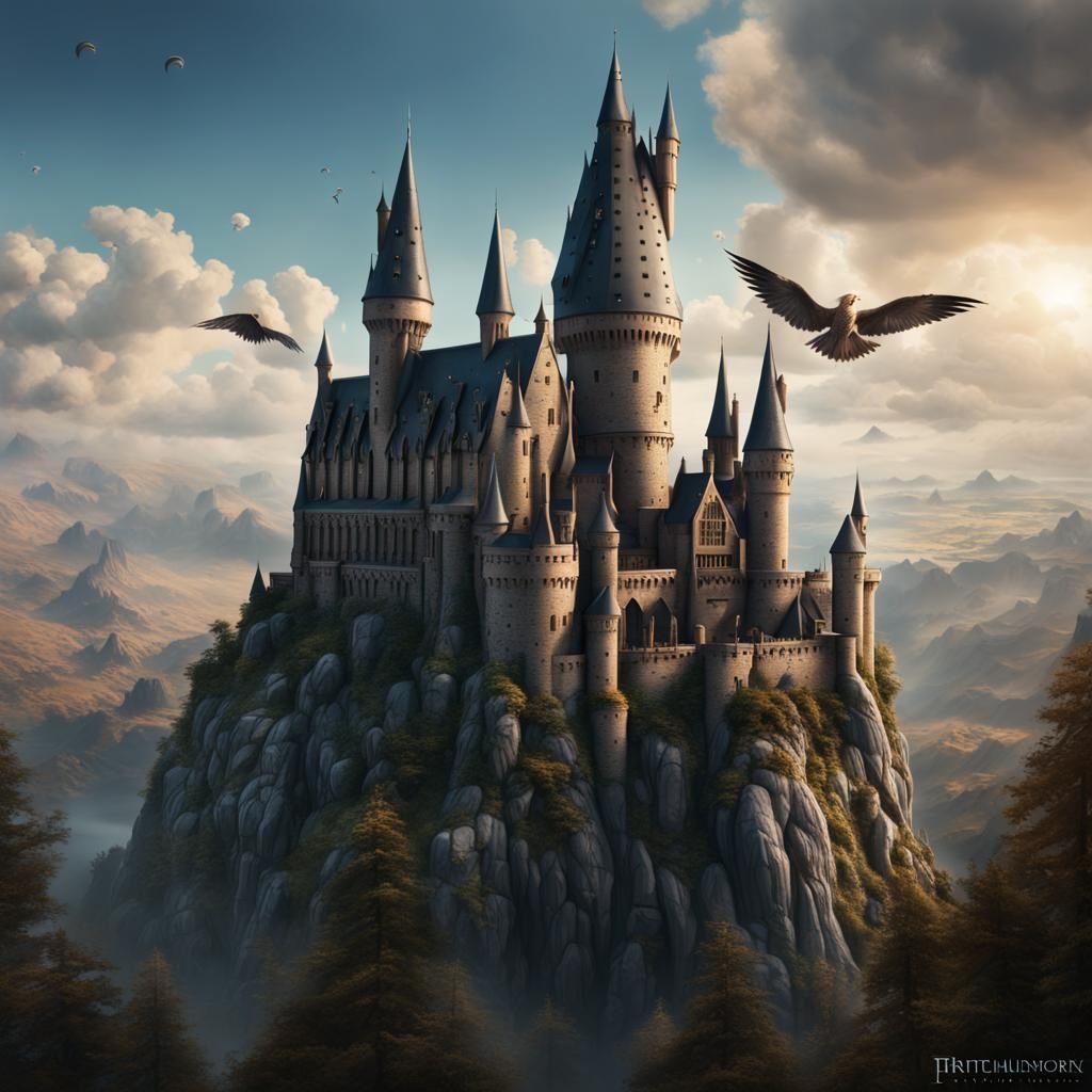 Harry Potter Sky Castle: Fantastical Matte Painting