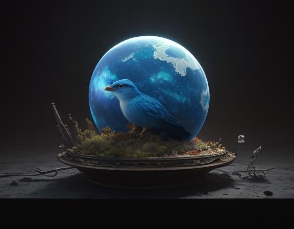 Hyperrealistic Alien on Encaustic Mandala in Desert