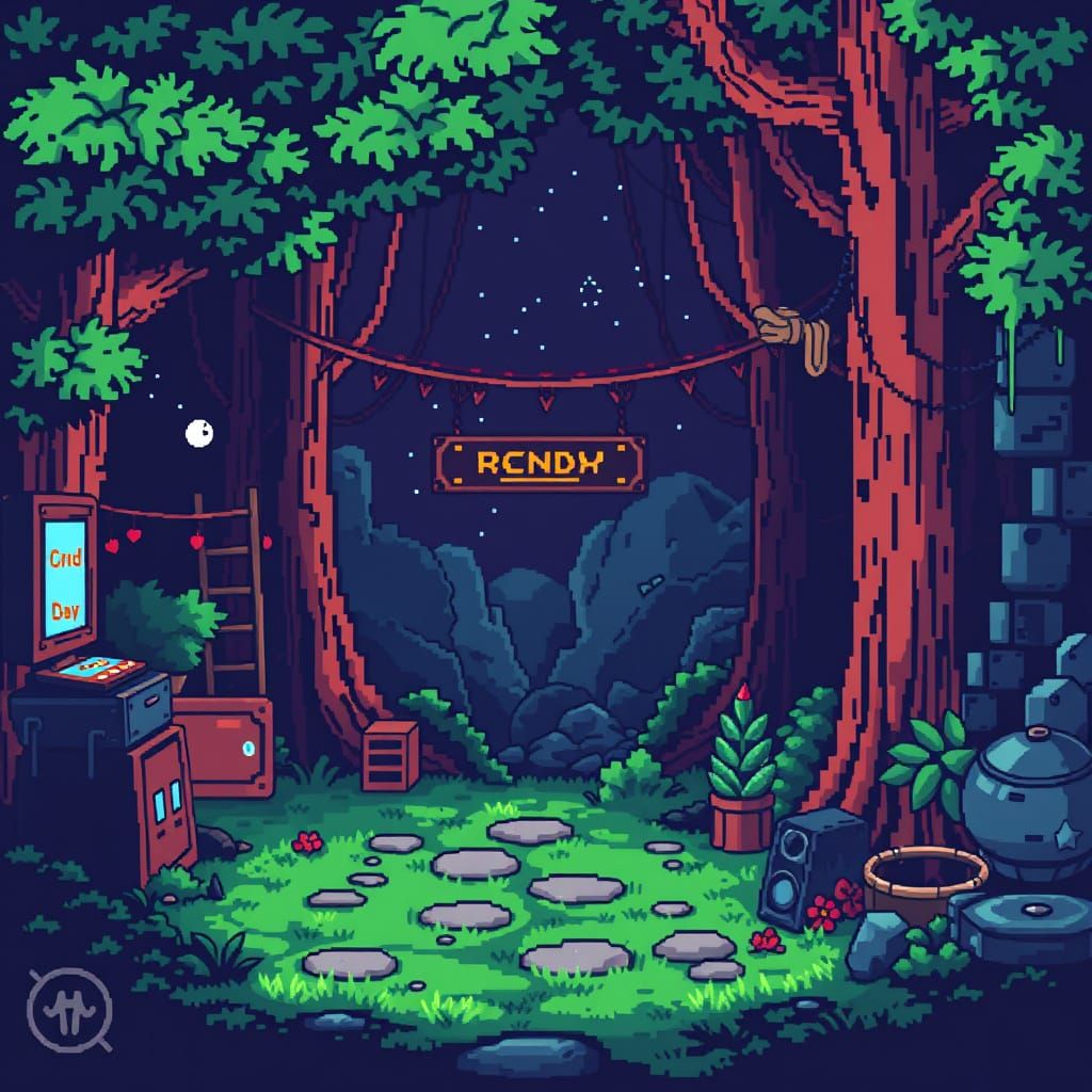 8-bit videogame atmosphere
